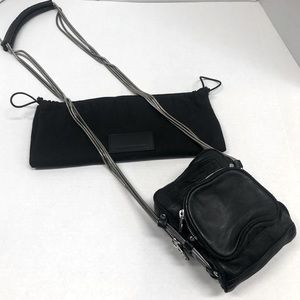 Alexander Wang leather crossbody bag, black, EUC